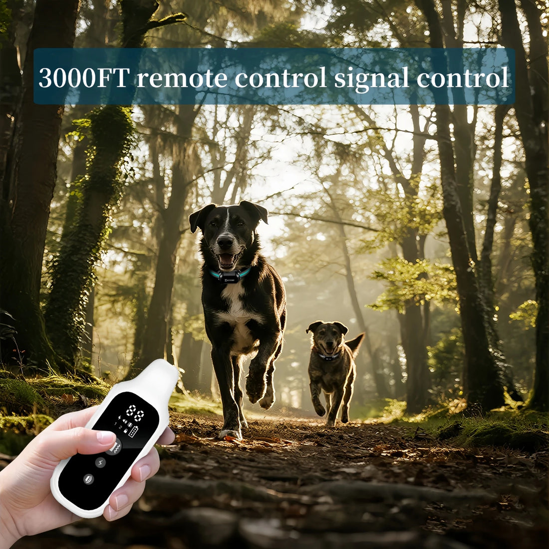 Anti-barking device Remote Control Training Collar For Pet Rechargeable Dog Bark Control Stop Shock Collar Suitable for all dogs