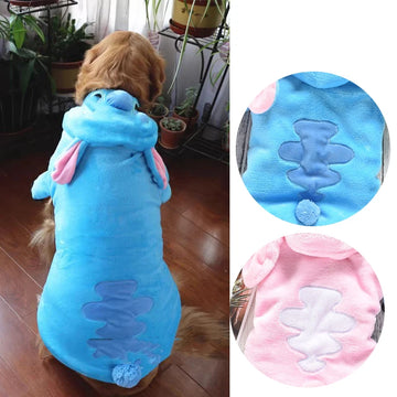 Cute samoyed dog clothes Winter Blue Pink Pet Big Large Animal Costume For Cat Warm Coat  pajamas XS 7L Outfit Two Leg Vest Coat