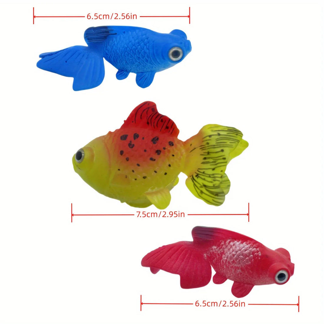 Realistic Artificial Glowing Goldfish - Lifelike Moving Floating Aquarium Decor - Random Colors