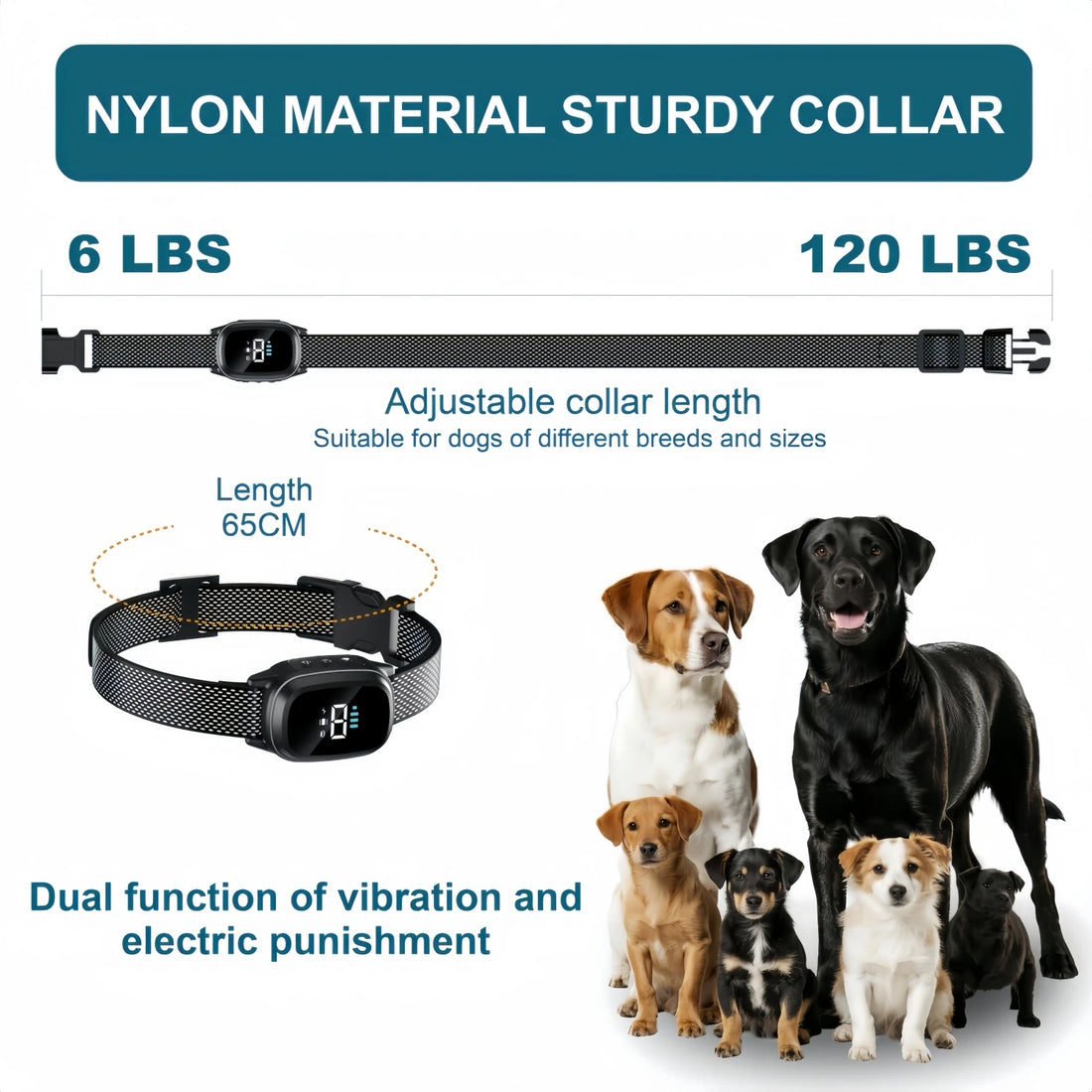 Pet Dog Anti Barking Device Waterproof Ultrasonic Stop Barking Vibration Anti Bark Collar Dogs Training Collar For all dogs