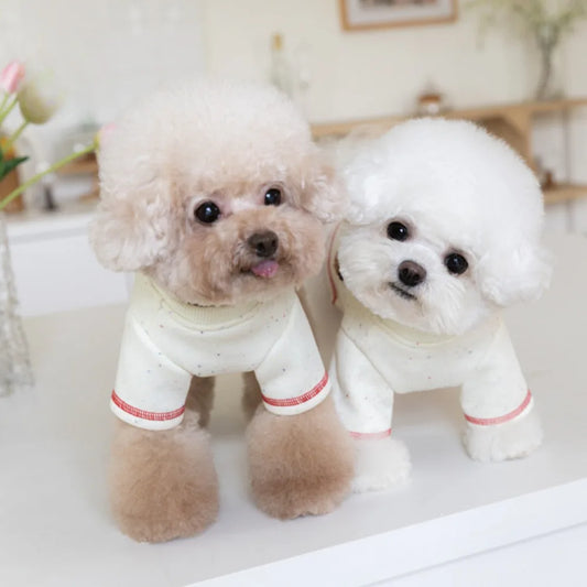 Autumn and Winter Home High Collar Sweater Warm Teddy Pet Velvet Sanitary Clothing Dog Cat Clothing Pet Clothing Puppy Clothes