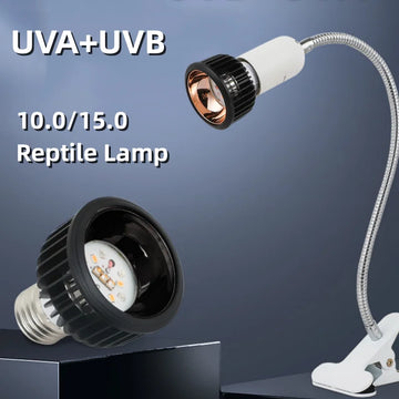 UVA+UVB Full Spectrum Reptile Bulb Lizard Snake Terrarium 10.0/15.0 LED UV Turtle Basking Lamp Amphibians Light Bulbs pecera