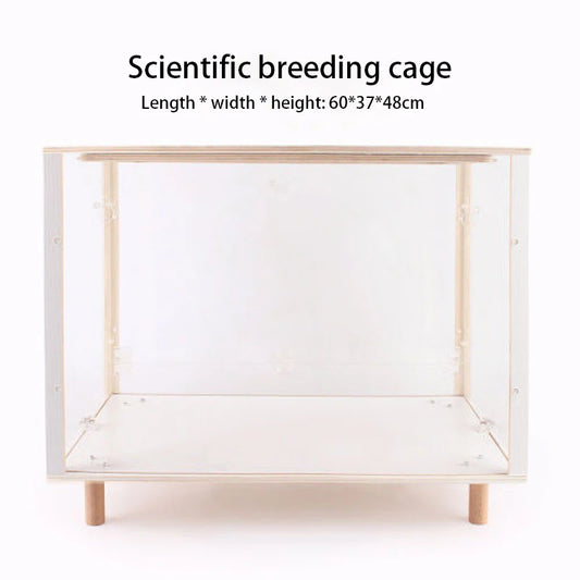 Factory Produces DIY Base Cage Wood Hamster Shelter Hamster Feeding Scientific Breeding Box Landscape Hamster Farming Solid JY