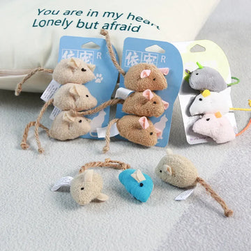 Catnip Cat Toy Soft Fleece Plush Simulation Mouse Catnip Seeds Toy Teeth Cleaning Interactive Funny Palying Toys for Cats Kitten