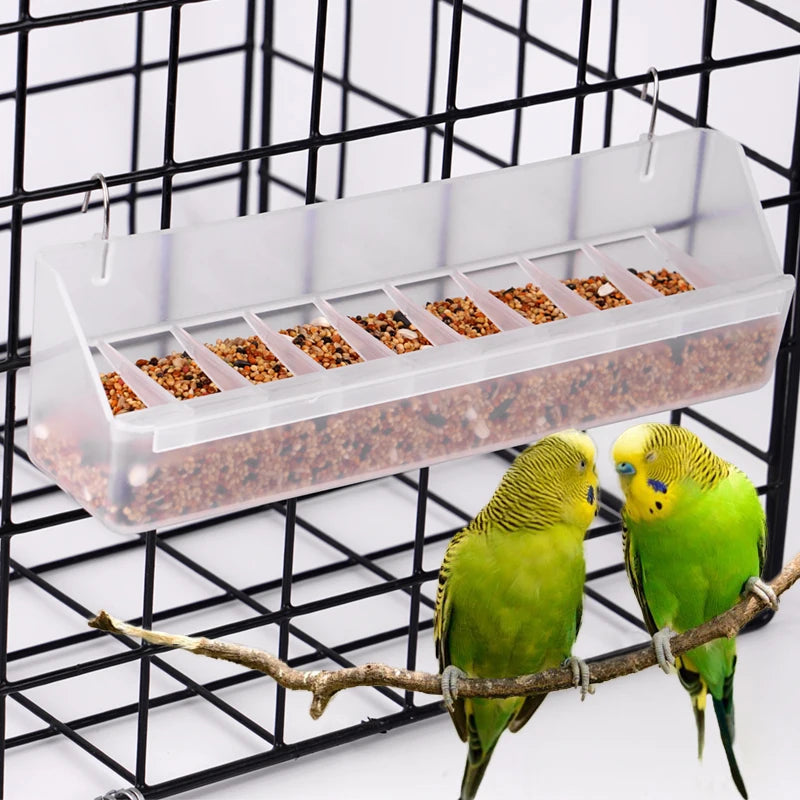 Birds Pigeon Feeder Removable Hanging Bowl Box Pet Plastic Food Container Pigeon Parrots Chicks Quail Lengthen Trough Box