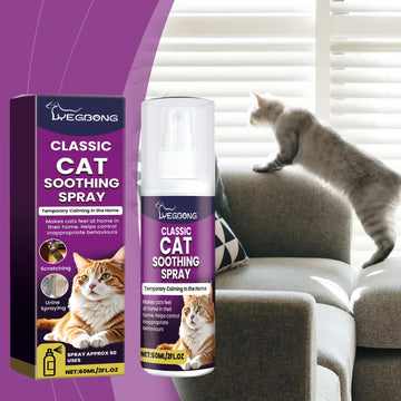 Cat Stress Relief Spray  Calming Solution Scratch Prevention Natural Plant-Based Acts Quickly Cat Calming Spray For