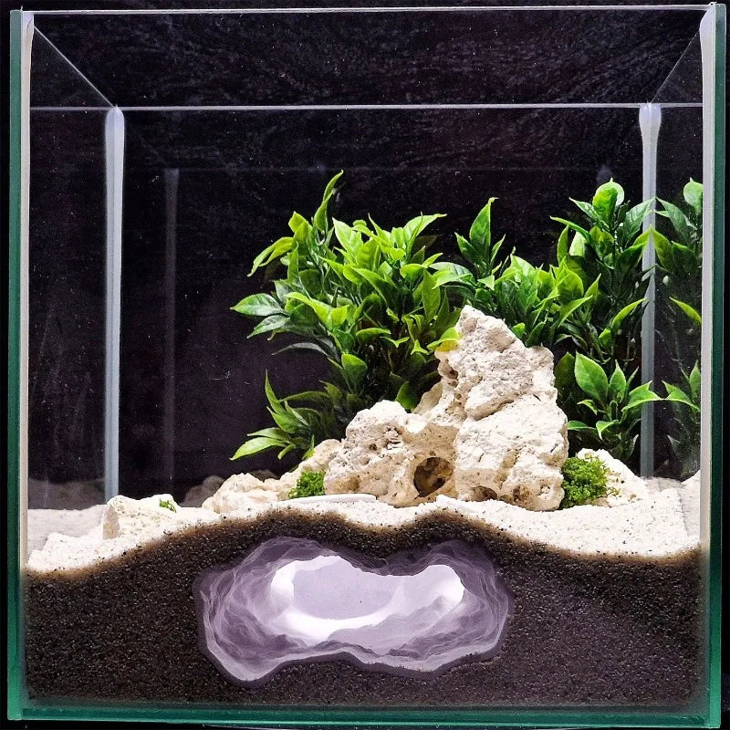 Aquarium Tank Decor Simulation Rock Cave - Fish Shrimp Reproduction Hideout Reptile Shelter,3D Printing