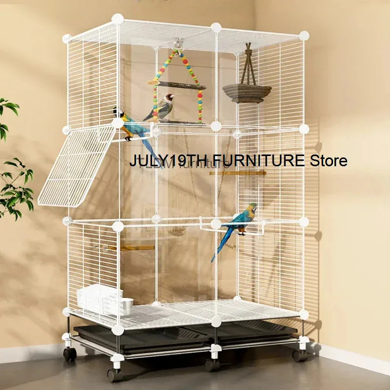 Raising Canary Bird Cage Outdoor Large Budgie Parrot Cage Feeding Device Dove Cage Pour Oiseaux Pet Product YY50BC