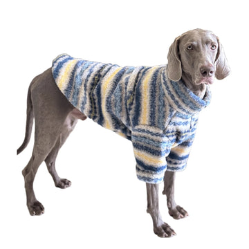 Turtleneck Dog Sweater for Medium Large Dogs, Thick Thermal Fleece Cold Weather Coats with Half Zipper Jumper Winter Pet Clothes