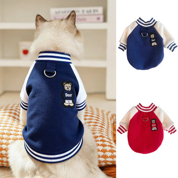 Fashion Autumn Winter Pet Dog Baseball Jacket Pet Clothes For Small Medium Dogs Puppy Coat French Bulldog Chihuahua Dog Clothes