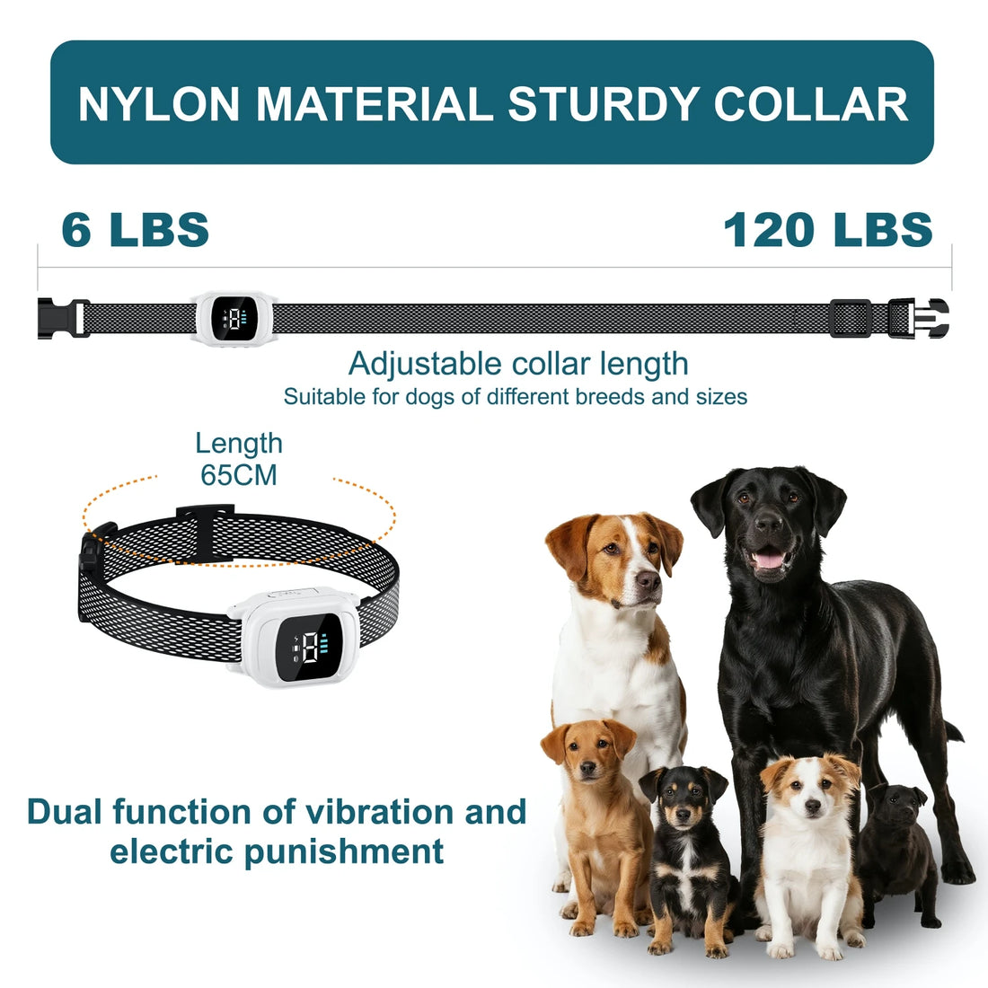 Automatic Anti Barking Dog Collar,IP67 Waterproof, Rechargeable Type-C Bark Stopper,Stop Barkin,Electric Training Collar for Dog