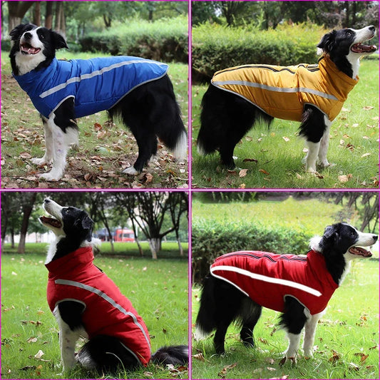 CDDMPET Winter Pet Jacket Warm Fleece Lining Clothes For Large Dogs Big Dog Coat Waterproof French Bulldog Pug Costume Labrador