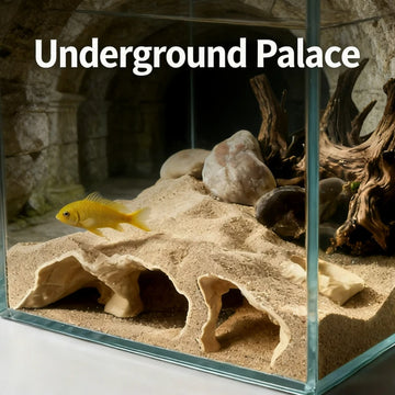 Fish Tank Underwater Palace Hiding Cave for Fish Shrimp Reptiles Shelter,Landscaping Ornaments 3D Printed Aquarium Decorations