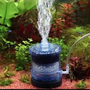 Aquarium Filter Fish Poop Stool Toilet Manure Suction Filter Collector Fish Tank Bio-Sponges With Media Balls Oxygen Increasing