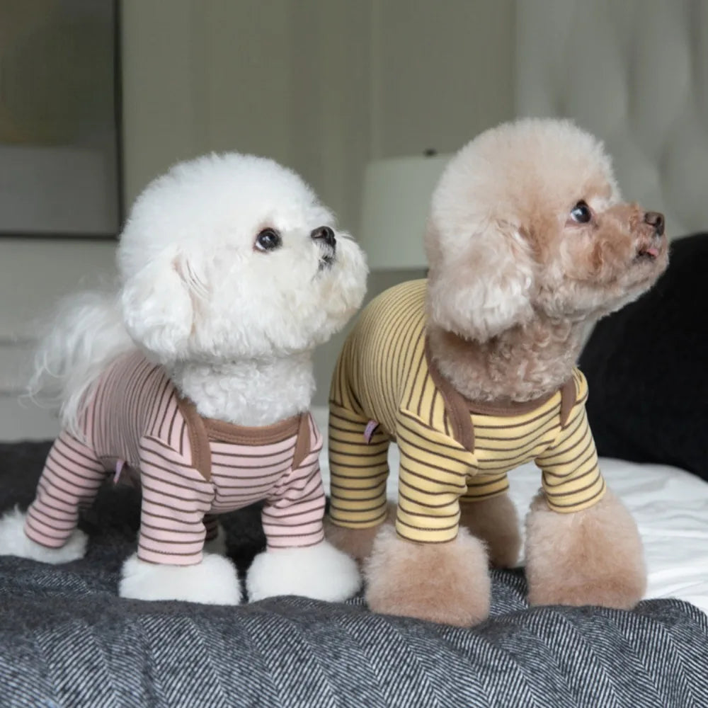 Pet Autumn Winter Warm Four Legged Bodysuit Home Four Legged Pants Pet Clothing Cat and Dog Clothing Teddy Puppy Clothes