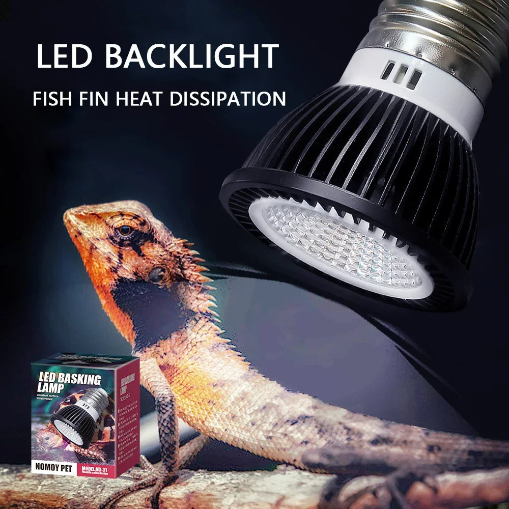 Reptile UVB+UVA  Light Energy-Saving Eye Protection Led Lamp Pro Turtle Lizard Mane Lion Ultraviolet Calcium Lamp Sun 110/220V