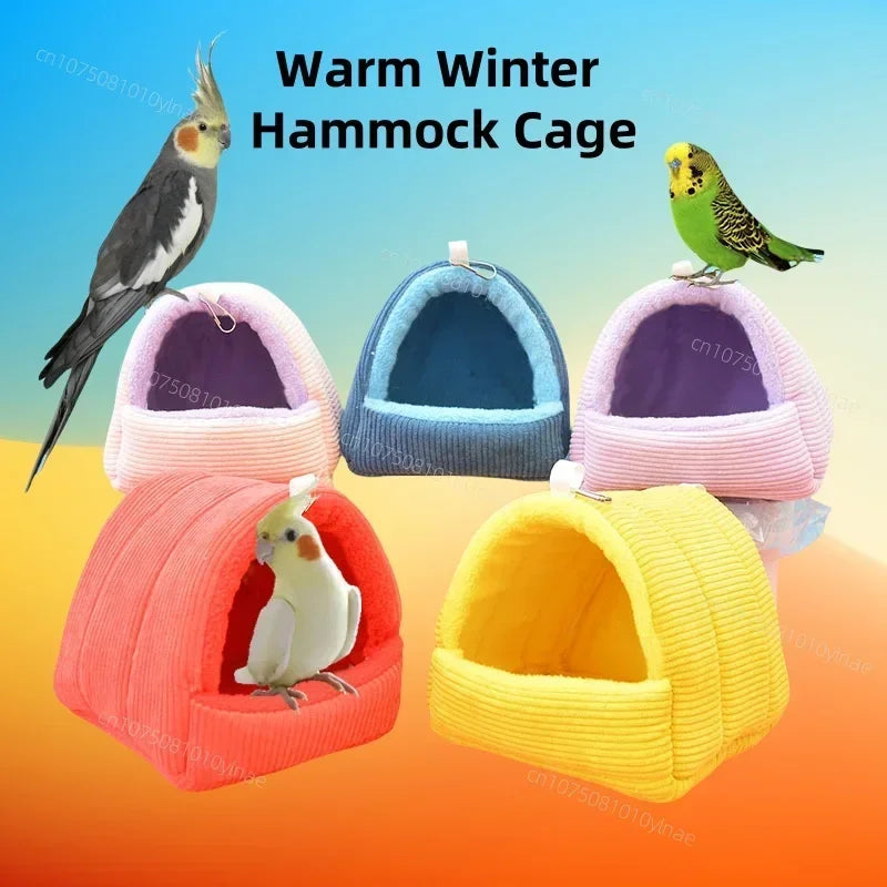 Bird Cage Parrot Cotton Nest Mini House Pet Parrot Nest Budgie Warm Winter Hammock Cage Hut Tent Bed Hanging Cave Pet Products