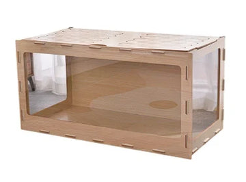 MewooFun Hot Selling Luxury Large Transparent Acrylic Wooden Hamster Cage