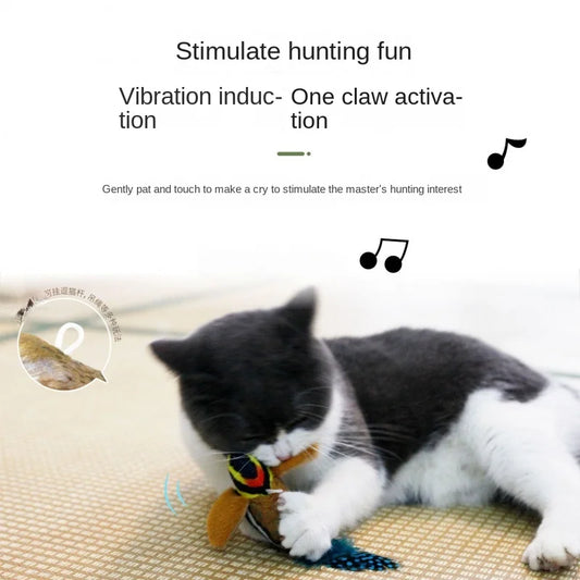 New Cat-teasing Artifact Cat Toy Self-high Relaxation Simulation Called Bird Kitten Plush Catnip Cat