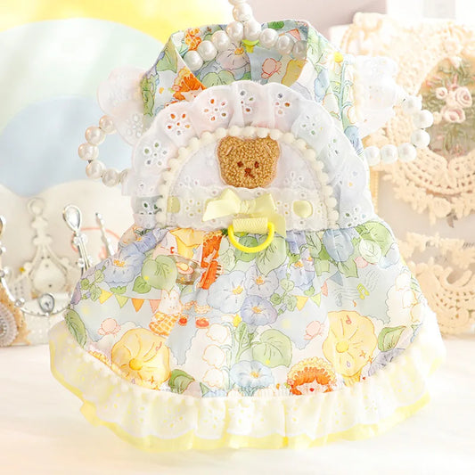 New Dog Clothes Spring/Summer Thin Cat Hair Resistant Princess Dress Milk Bear Fructose Lolita Small Dog Teddy Pet