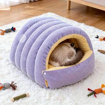 Winter Warm Cat Bed Warm Pet House Pet Sleeping Nest Thickening Warmth Soft Kittens Sleeping Bed Cat Cave For Pet Cat Dog Warmth