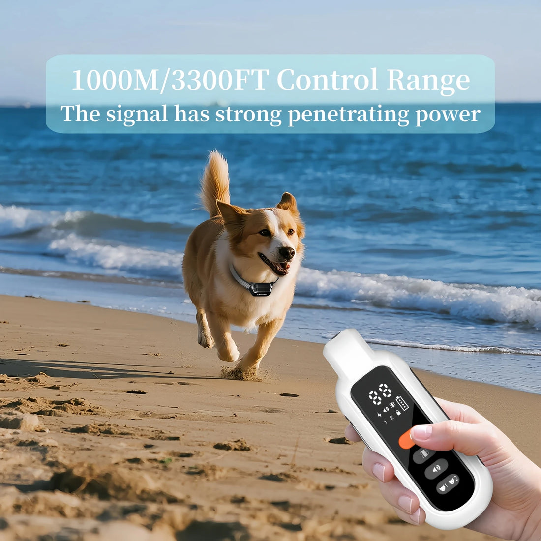 3300ft Automatic Anti Barking Dog Collar, Rechargeable Bark Stopper, Stop Barkin, waterproof Electric Training Collar for Dog