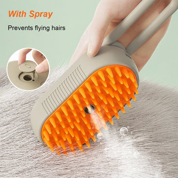 Cat Steam Brush Steamy Dog Brush 3 in 1 Electric Spray Cat Hair Brushes USB Rechargeable Dog Grooming Massage Comb for Pet Hairs