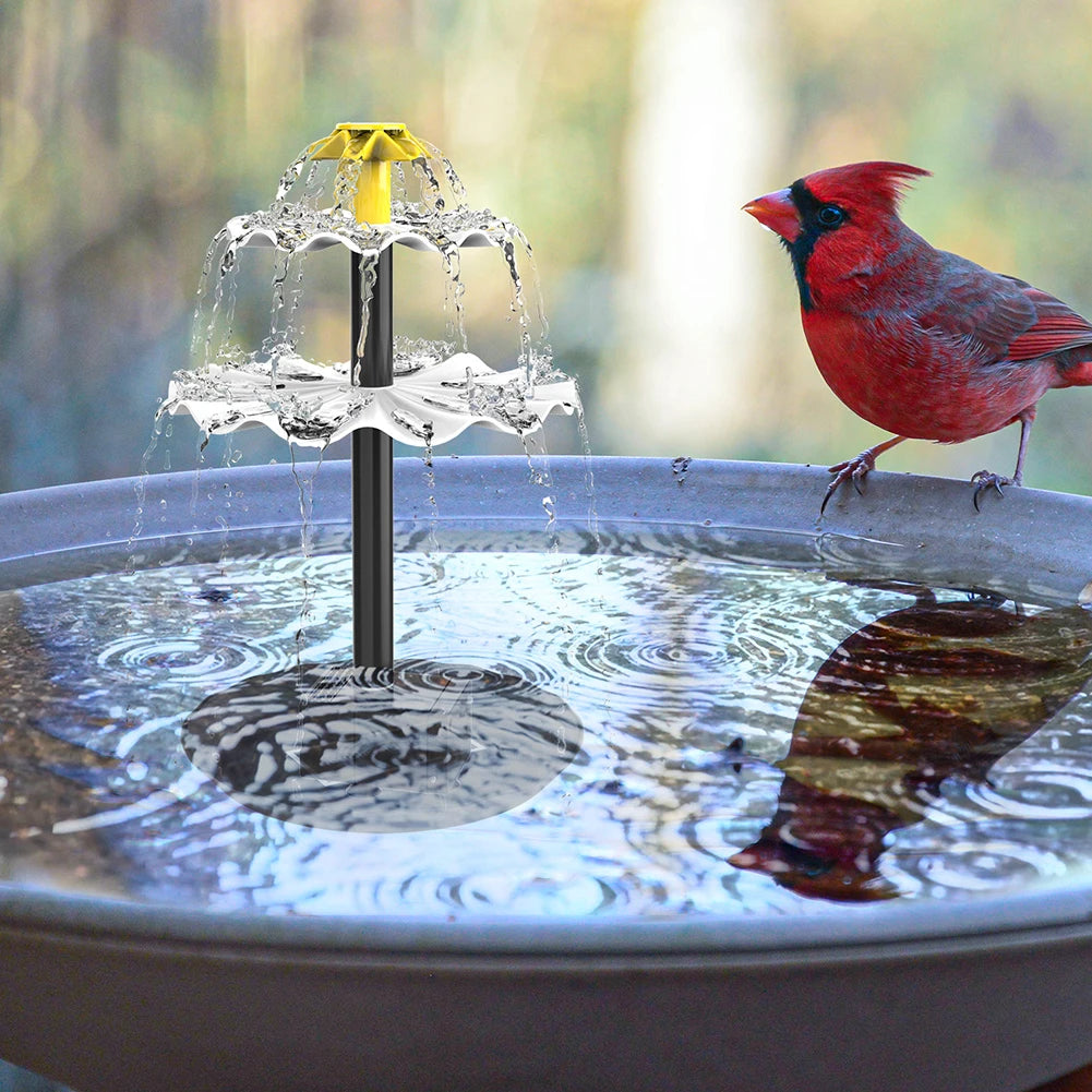 3 Tiered Solar Bird Bath Fountain W/ Solar Panel Decorative Fountain Water Fountain and Birdbath for Garden Patio Yard and Deck