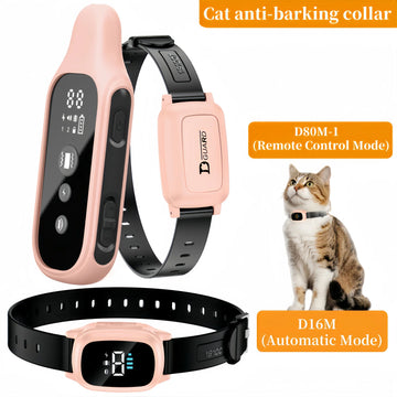 Waterproof Cat Training Collar,Cat Shock Collar with Remote ,Cat Stop Meowing Collar, Remote Control/Automatic Anti-Meow for Cat
