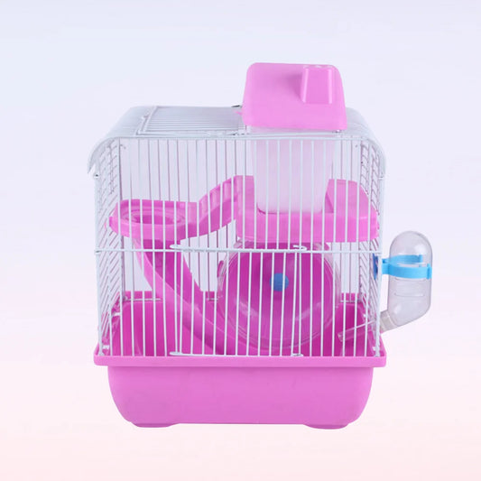 Double Layer Hamster Cage Pet Outdoor Villa for Small Pets Leakproof Water Jug Chinchilla House