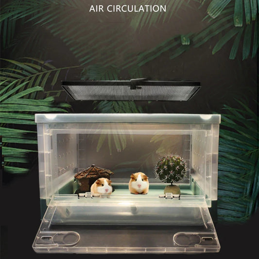 Jaula Hamster Cage Houses Collapsible Reptile Terrarium Hedgehog Feeding Box Modern Pet Breeding Tank