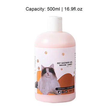 Pet Shampoo For Dogs 500ml Cat Shampoo Moisturizer Safe Pet Shower Gel Gentle Natural Pet Shampoo Bath Liquid For Cats Smelly