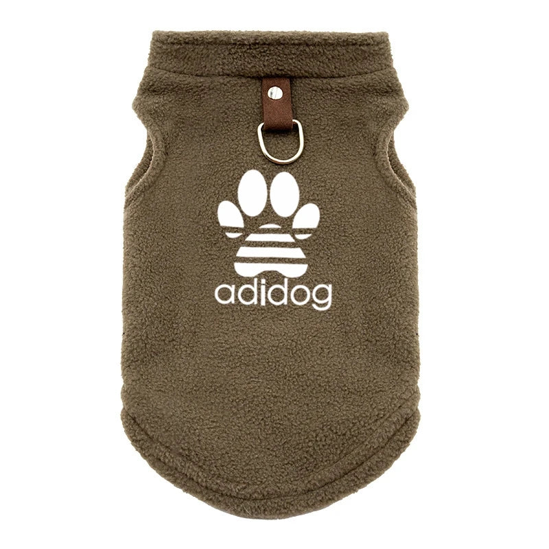 Soft Fleece Dog Clothes for Small Dogs Pull Ring Design Spring Autumn Winter Warm Pet  Pullover French Bulldog Jacket Pug Coats