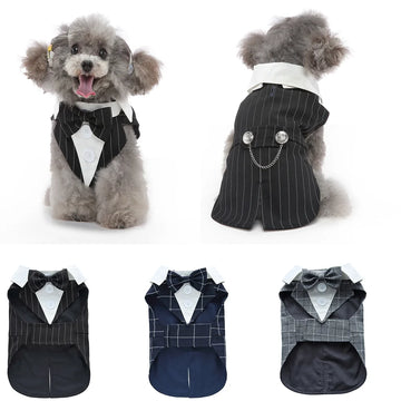 Christmas Dog Costume Dog Halloween Apparel Dog Wedding Outfit Clothes Wedding Shirt Clothes Formal Tuxedo for Teddy Bulldog