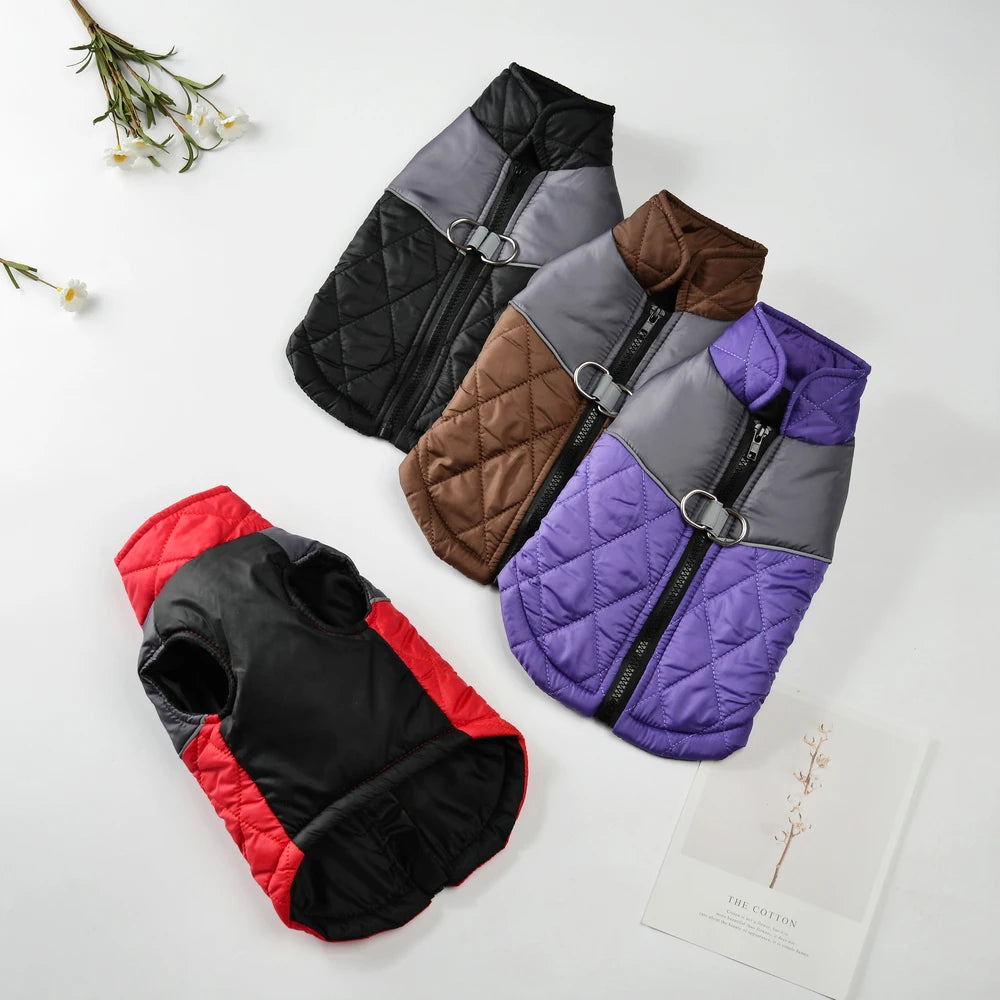 Winter Dog Jacket Windproof Reflective Pet Clothes For Small Big Dogs Cat Costume Puppy Coat Vest With D-ring Chihuahua Outfits