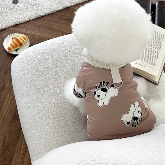 Pet Four Legged Jumpsuit for Winter Warmth Dog Autumn and Winter Outfit Teddy Bear Small Dog, Teddy Bear Puppy Clothes