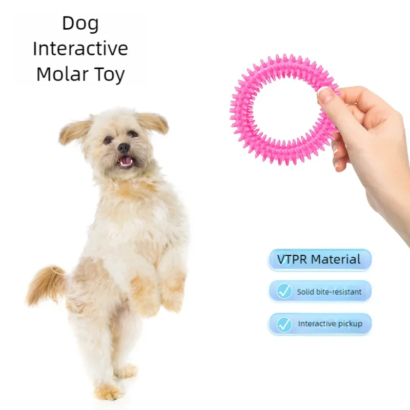 Pet Chew Toy Soft Rubber Bite-resistance Bone Shape Teeth Grinding Chewing Toys for Small Dogs Training Pet Supplies