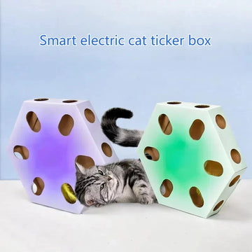 New Interactive Cat Toys cay Play Automatic Feather toy Hide n Seek Teaser Toy for Cats kittens