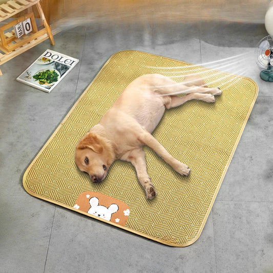 Pet Spring/Summer Cooling Mat: Dog/Cat Four Seasons Cool Mat for Small/Large Dogs, Golden Retrievers, and Cats