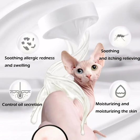 Sphinx Cat Pet Shampoo Oil Control Degreasing Bath Lotion Moisturizing Devons Finx Cat Free foam