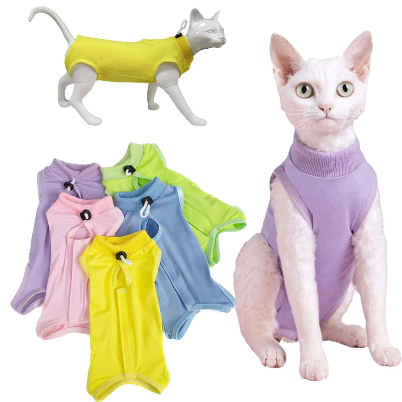 Cat Sterilization Vest Anti-licking Recovery Clothes Puppy Jumpsuit Kitten Sterilization Suit for Small Medium Dogs Cat Supplies