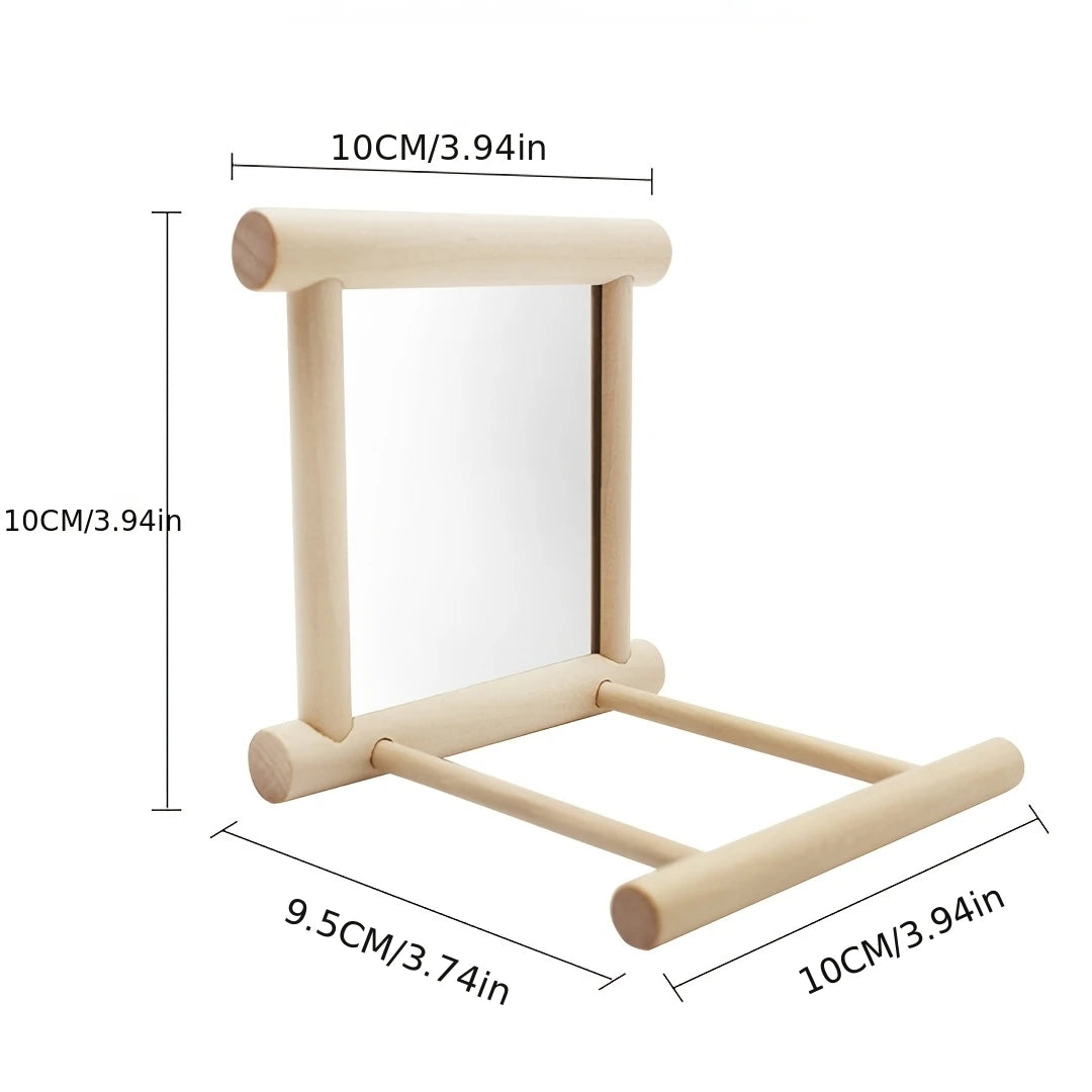 Parrot Mirror Stand Suitable for Birds to Play And Perch in Cages, Accessories Bird Swing Toy for Budgerigars And Other Parrots