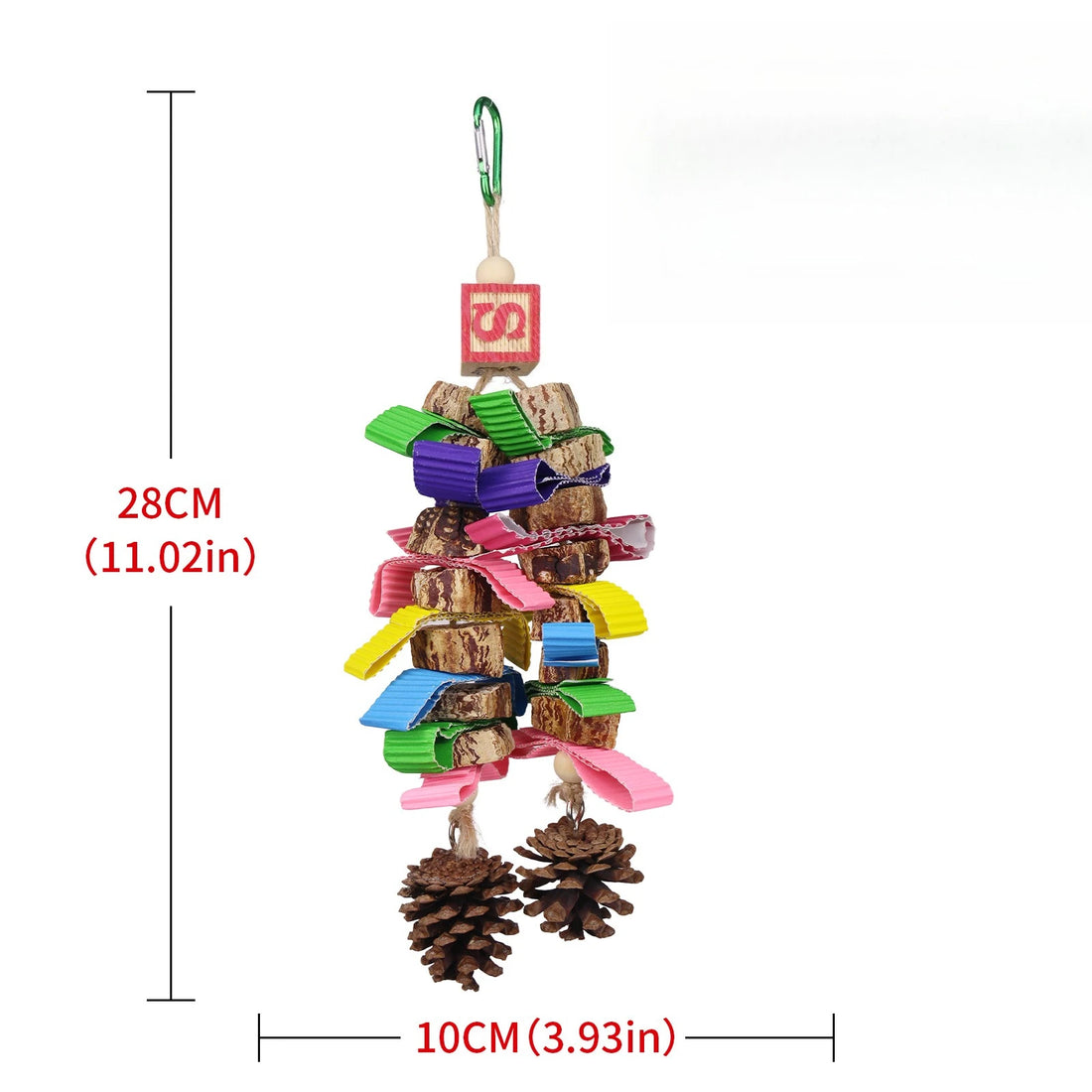 Bird Toy Straw Hat Rattan Ball Colorful Paper Fruit Gnawing Chewing Relieving Boredom Birdcage Decoration Small Parrot Toys