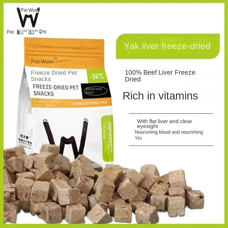 Wholesale Freeze-dried Beef Liver Granules Small Dog Fat Hair Cheeks Pet Nutrition Mixed Food Dog Reward Treats into Puppy Food