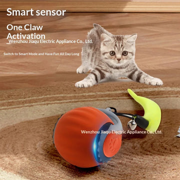 Smart Cat Toy Ball Electric Rolling Ball Interactive Cat Toy for Boredom Relief Automatic Cat Play Toy with LED Light Fun Cat