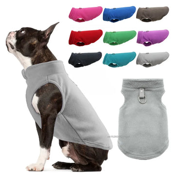 Winter Warm Dog Clothes Pet Jacket Vest with D-Ring For Small Dogs Cats Clothing French Bulldog Costumes Chihuahua Coat