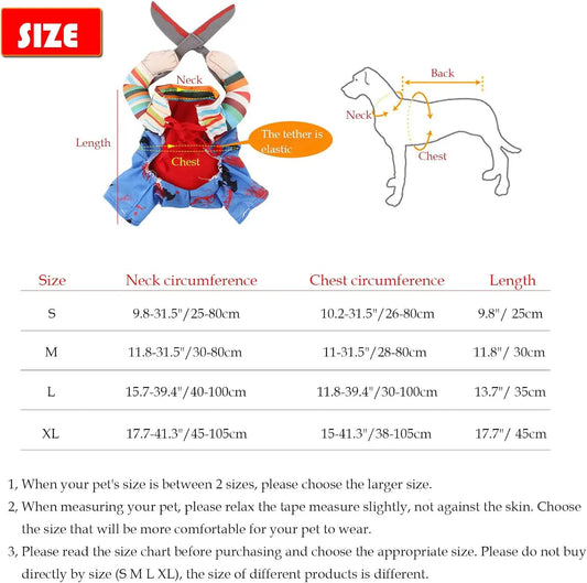 Halloween Scissors Style Doll Dog Costume for Cat Puppy and Medium Size Dog, Pet Adjustable Doll Funny Special Clothes Cosplay