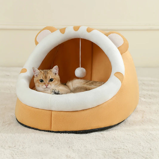 Super Cat Bed Warm Pet House Kitten Cave Cushion Cat House Warm Sleeping Dog Basket Tent Small Dog Mat Supplies Bed For Cats