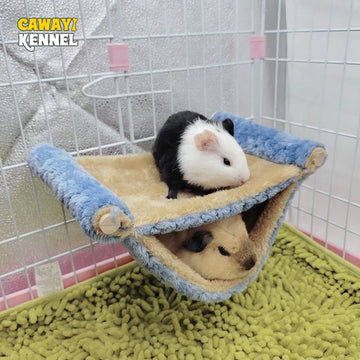 Pet Hammock for Small Animal Double Thick Plush Warm Bed for Hamster House Nest Sleeping Bag Hanging Tree Beds Pet Hamster Nest