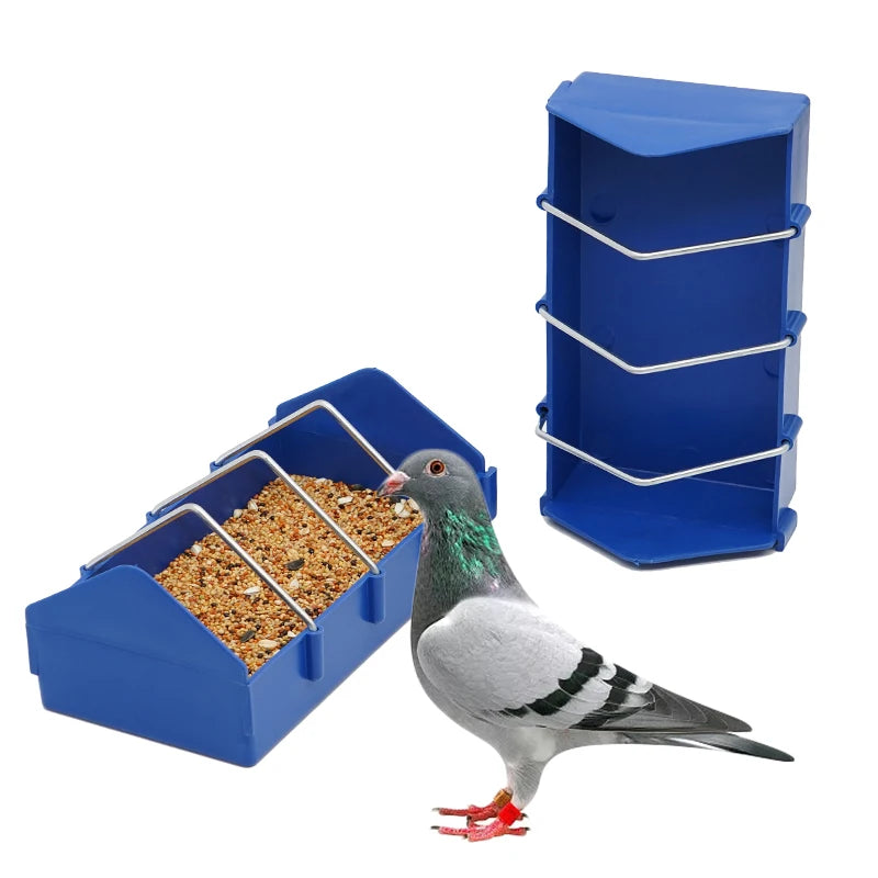 Bird Water Food Feeding Trough Splicable Poultry Feeder Plastic Slot Pigeons Food Water Bowl Feeding Splash-proof Pets Supplies